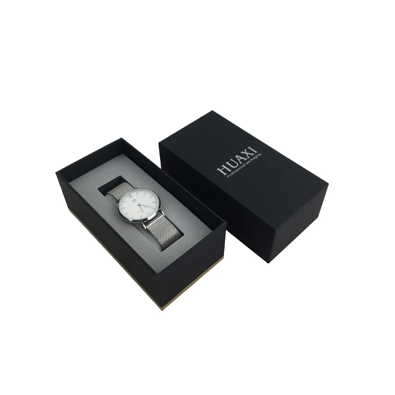 luxury black soft paper personalized best branded watch box