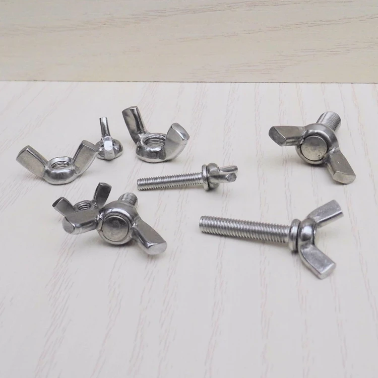 Customized high quality wing bolt m4 m5 m6 stainless steel eye bolts with nuts