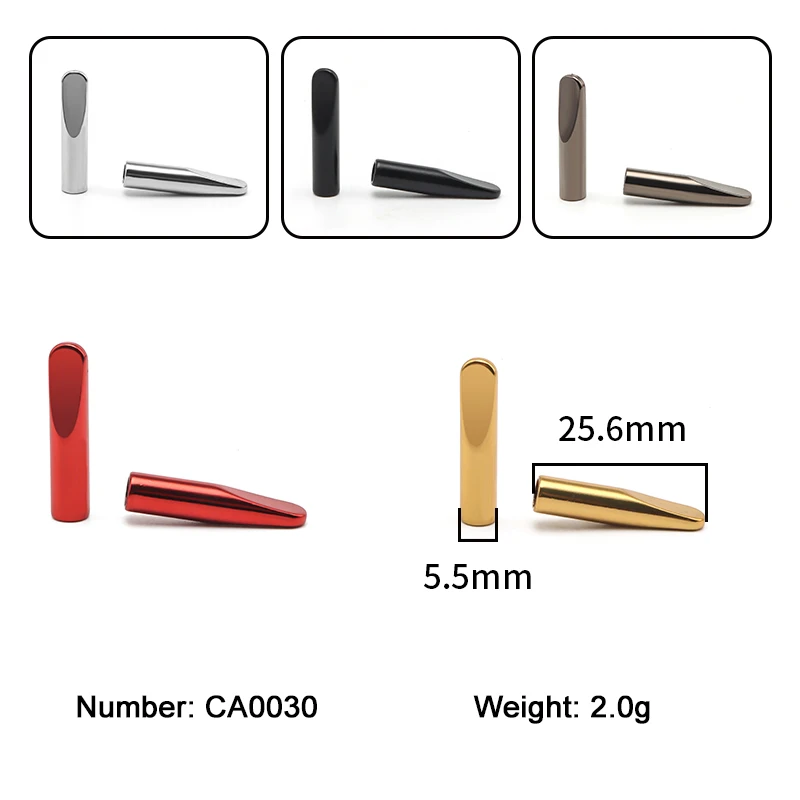 Free Sample Metal Aglets Shoelaces Head Tips Metal Shoelace Aglet for Hoodie Shoe Garment