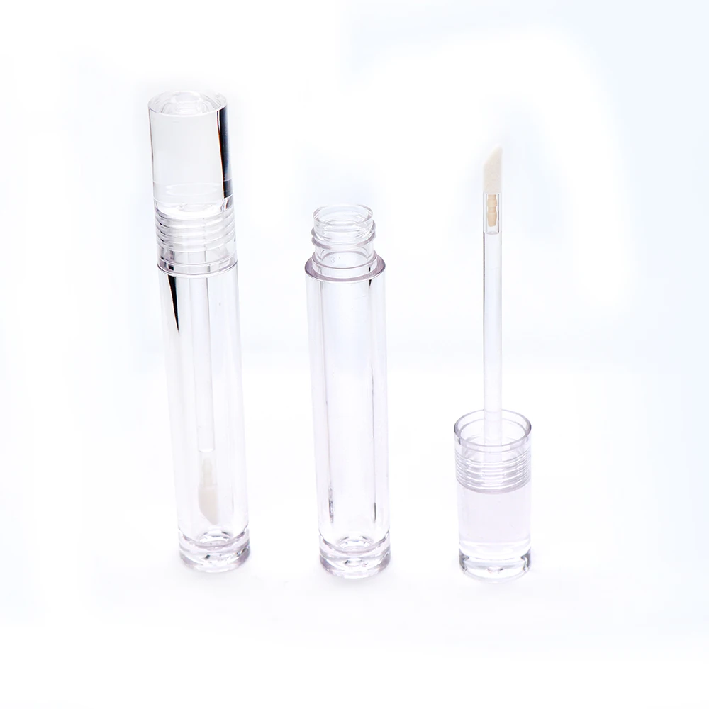 Уникальный дизайн бриллиантов, пустой тюбик для блеска для губ, индивидуальные контейнеры для блеска для губ, прозрачный тюбик для блеска для губ с кисточкой