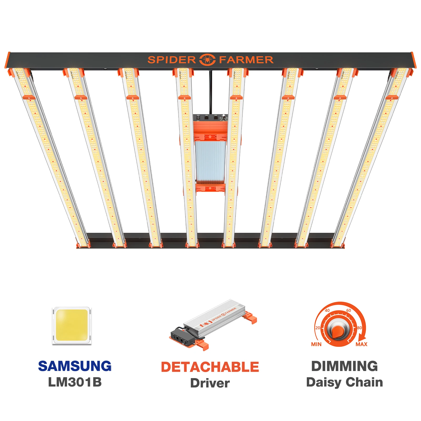 Spider Farmer grow light 1000 watt  SE7000 730W Commercial Led Grow Light  High Yields Led Grow Light