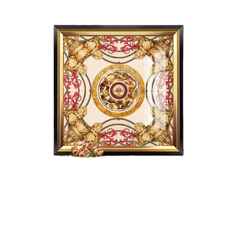 Aluminum Alloy Frame Gold Glass Painting Artwork Crystal Abstract Painting Liquid Epoxy Canvas Wall Art