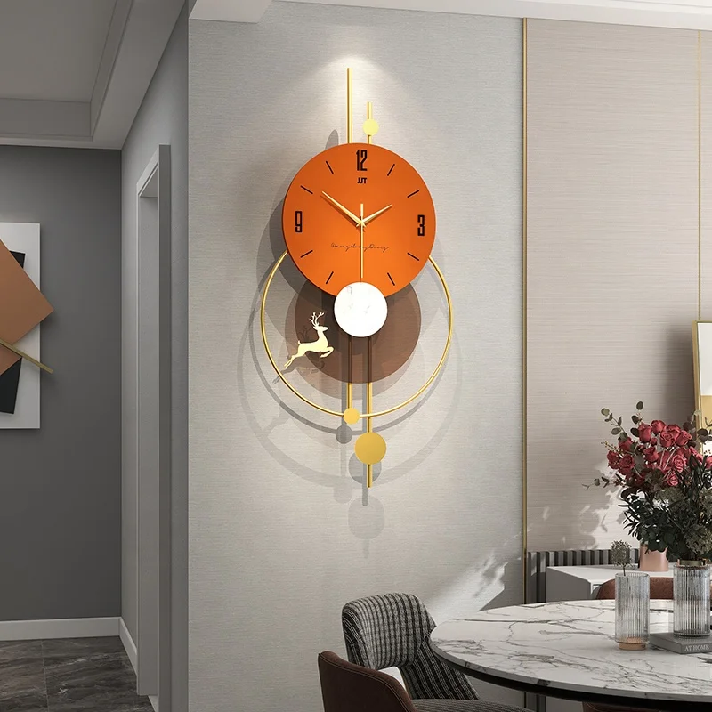 Wholesale European Abstract Simplicity Light Luxury Creative Fashion Wall Clock for Living Room