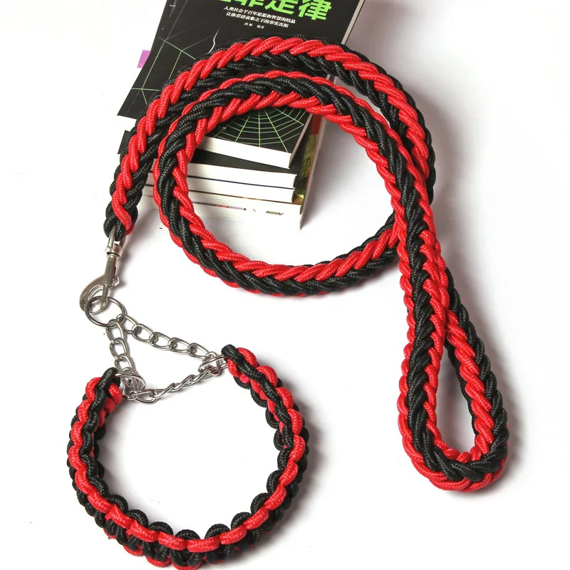 Durable Dog Rope Leash Premium Quality Woven Nylon Braided Rope Lead Dog Leash for Walking Dog