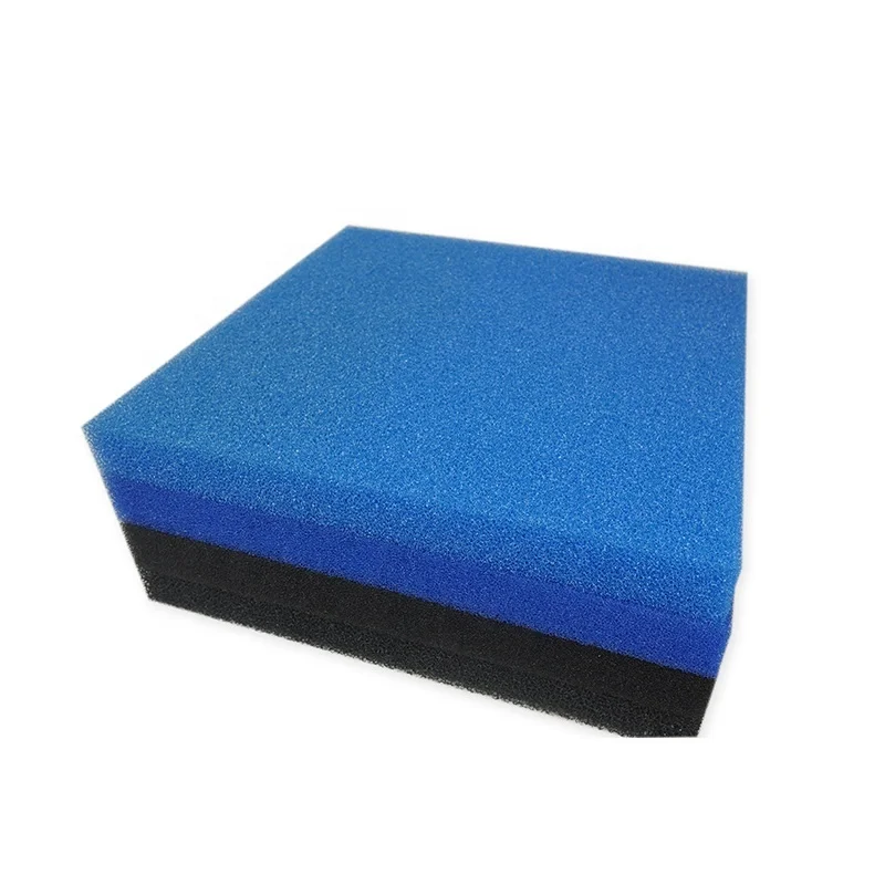 Отправка по лучшей цене, фильтрующая губка 100X100X2cm 20/30/45 PPI с синим и черным цветом для бассейна