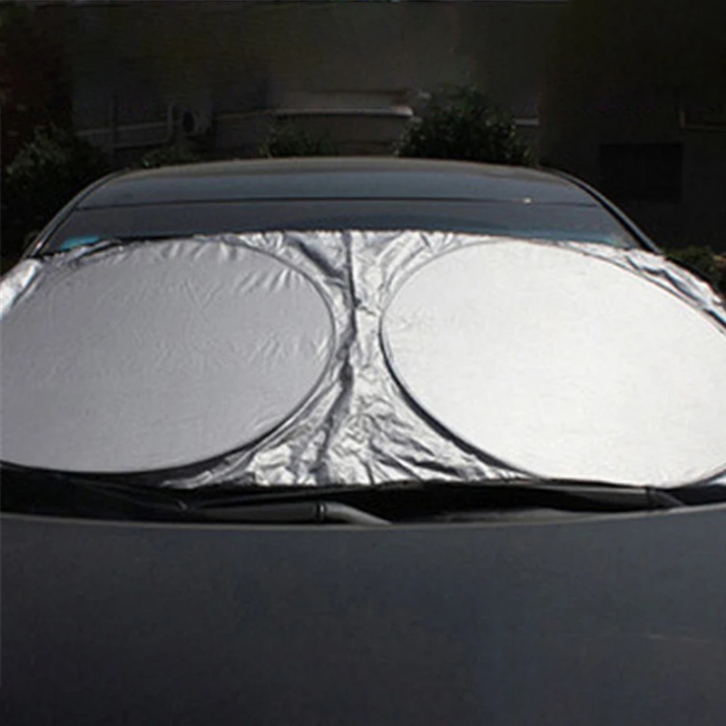 Factory Promotional Gift Car Window Sun Shade Silver Tape Sunshade Front Cover Sunshade With Custom Design