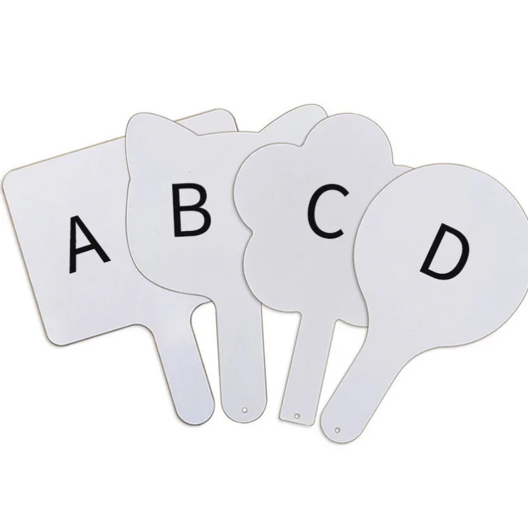 Factory Double- sided MDF Blank Answer Paddle White Board for Kids