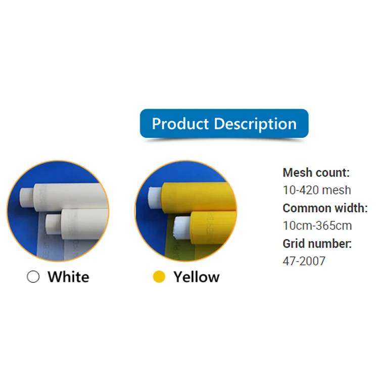 High corrosion resistance low elongation polyester printing screen  mesh screen mesh