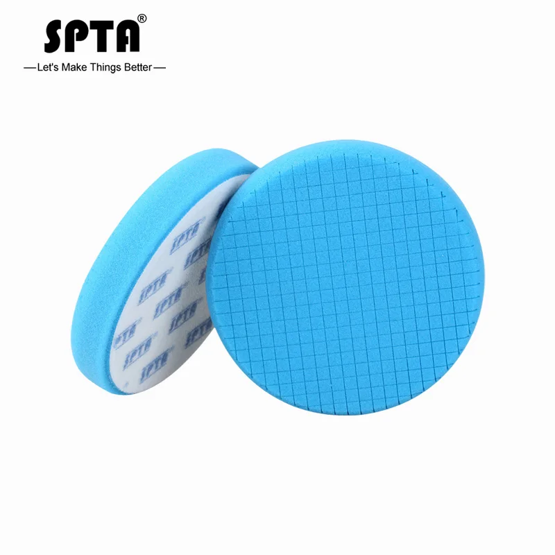 SPTA 5Pcs 7inch Buffing Pads Polishing Pads Polishing Grid Pad for Car Polisher Boat Polisher