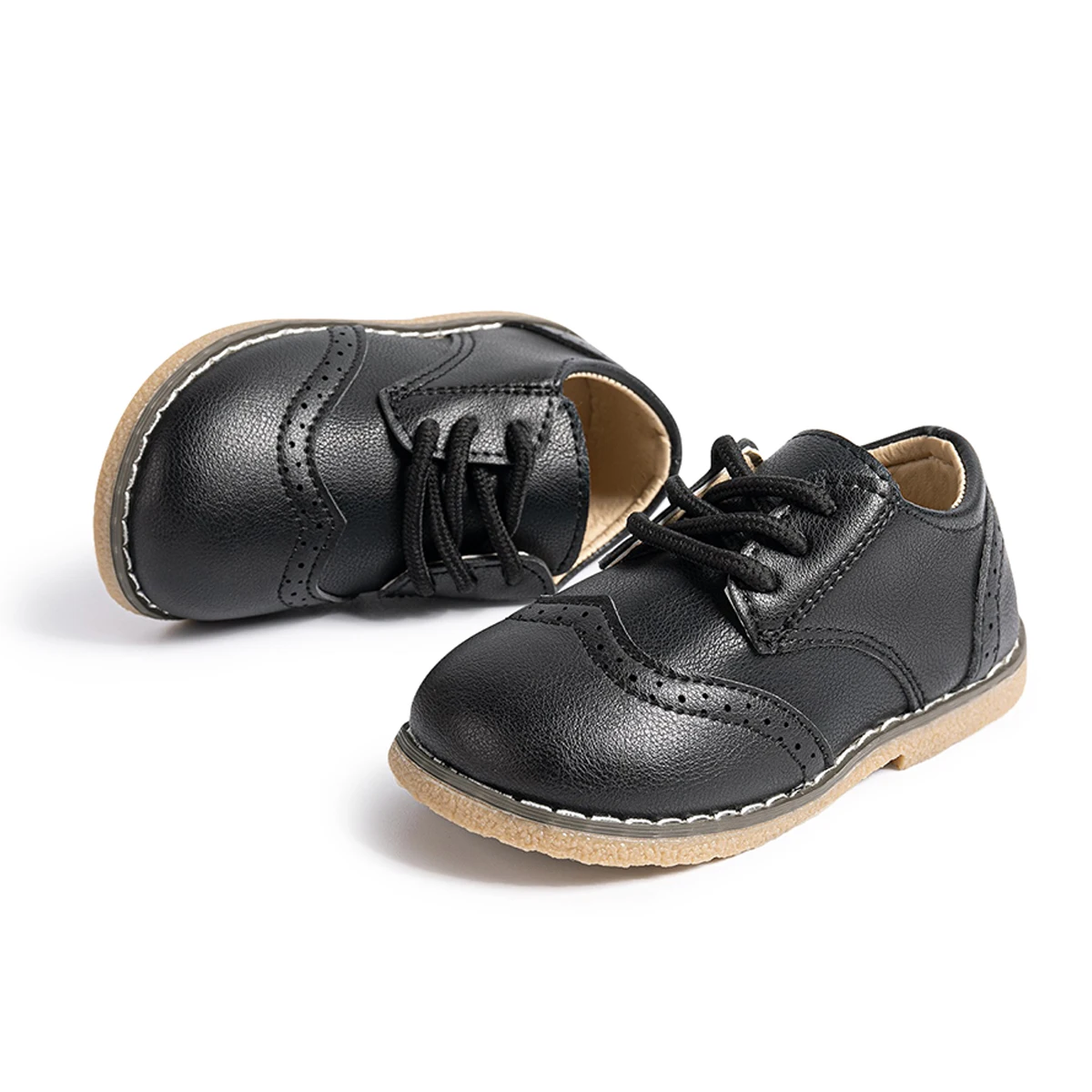 PU Leather Kid Shoes for Girls Winter Wedding Party Outdoor with Soft Rubber Sole Summer Flat Light Dress Shoes for School