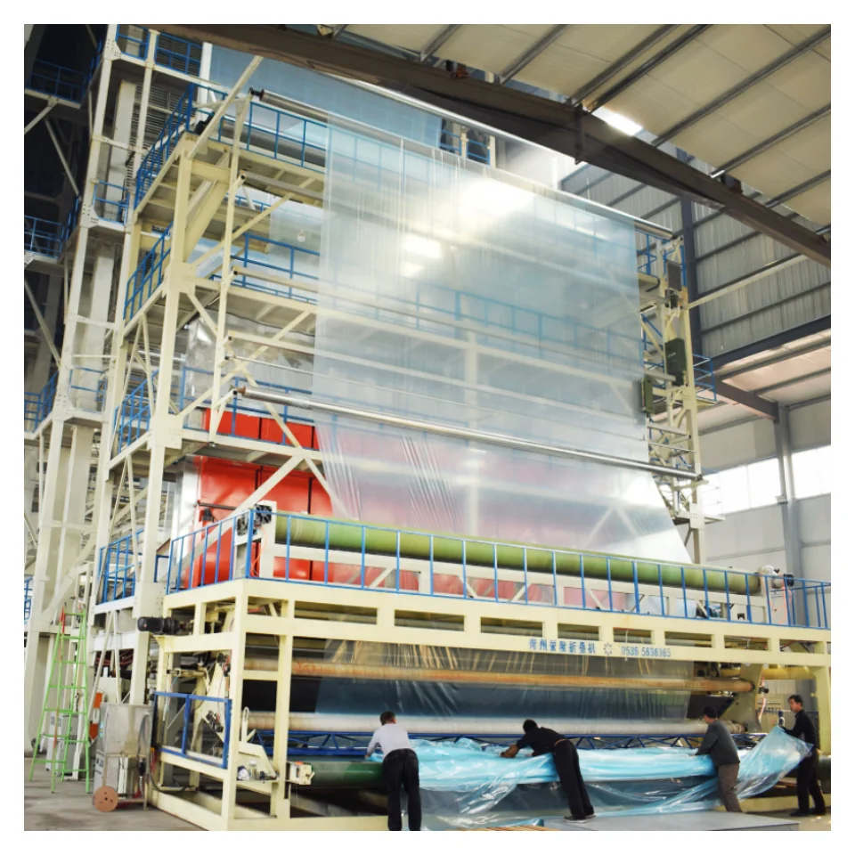 2023 new three-layer plastic extruder machine polyethylene greenhouse film blowing machine price