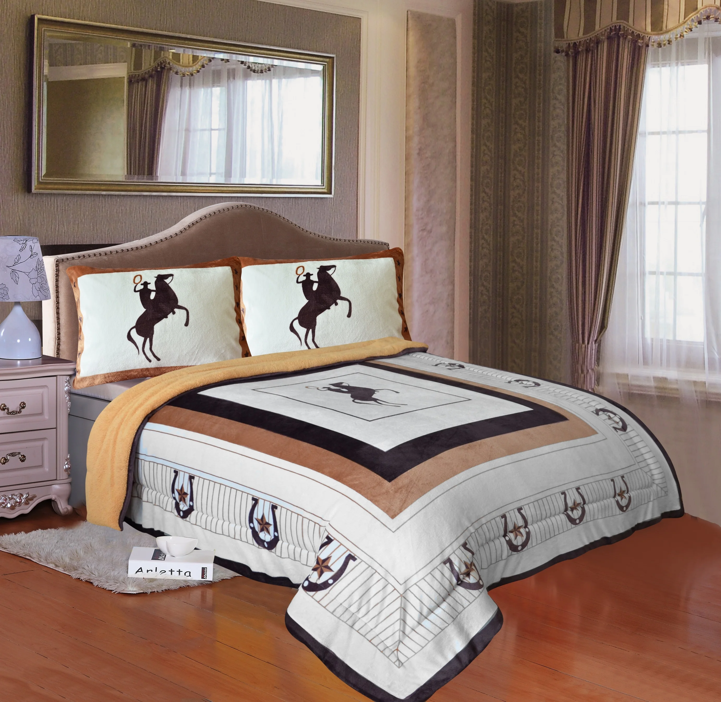 Горячая Распродажа Amazon, Универсальный мягкий и Королевский комфорт, фланелевый комплект Borrego