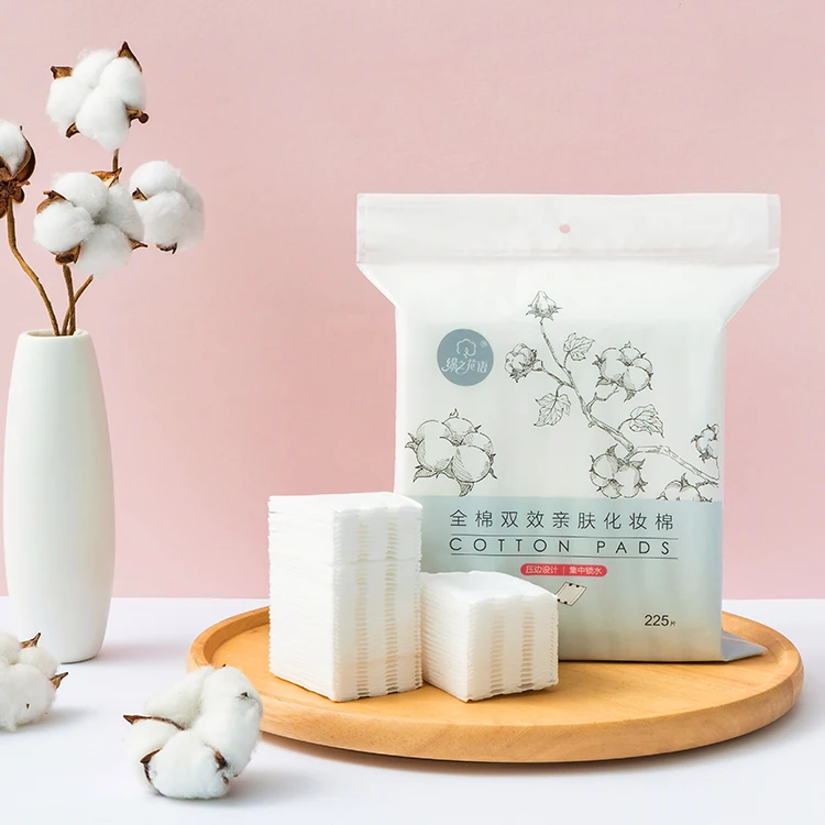 Safety material skin friendly cosmetic cotton makeup remover Cosmetic disposable cotton wool pads