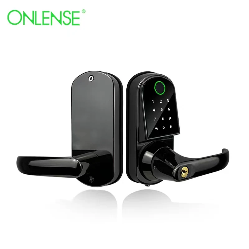 ONLENSE Fingerprint Door Lock Keyless Entry Door Lock Smart Lock with Keypad Handle Passcode Fingerprint Keys Unlock