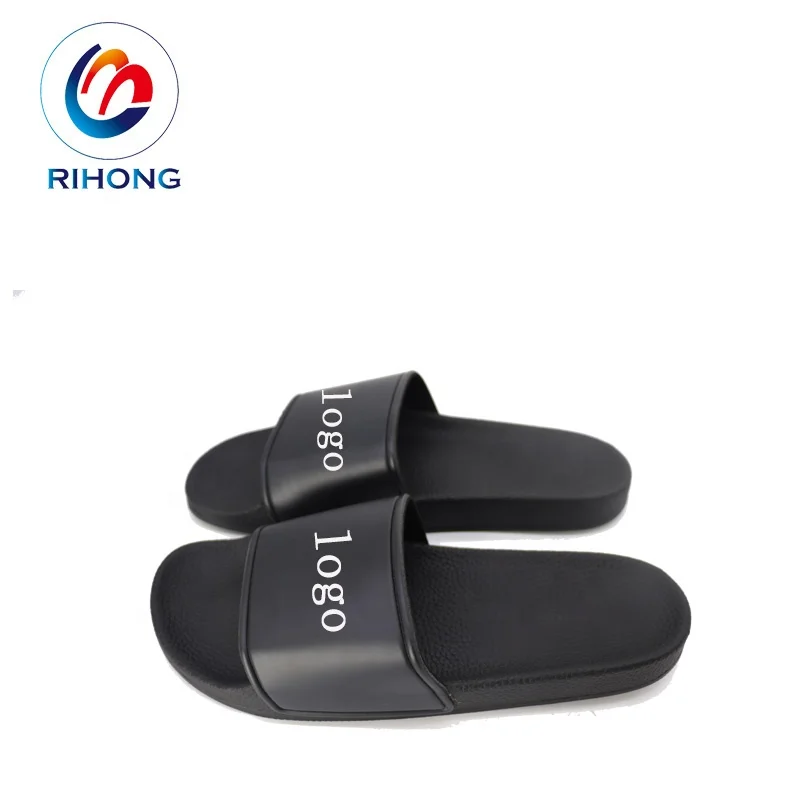 cheap wholesale 2022 printing unisex pvc pu rubber slides slipper design blank sublimation embossed custom logo slide sandal