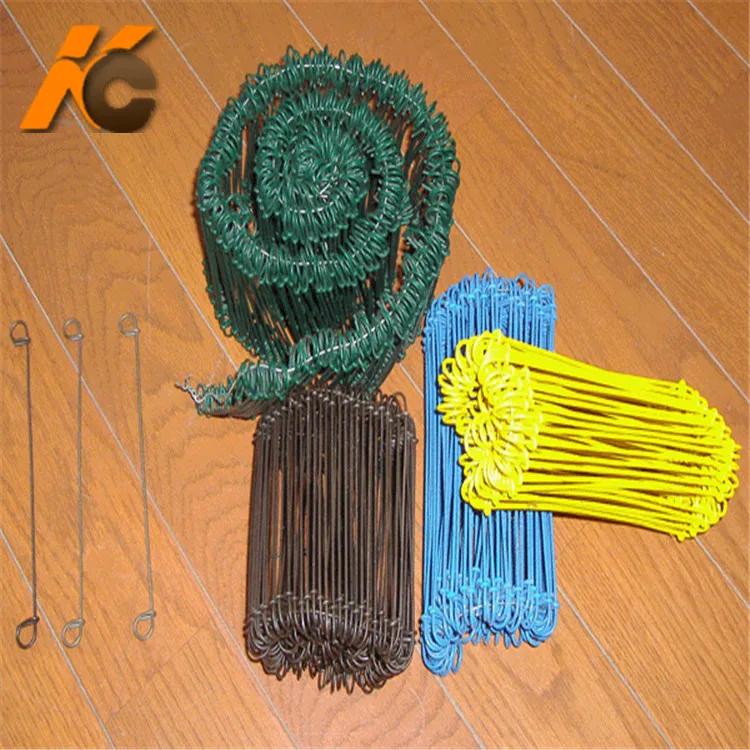 Factory!!!!!  pvc coated double loop wire ties/galvanized bag sack bar ties