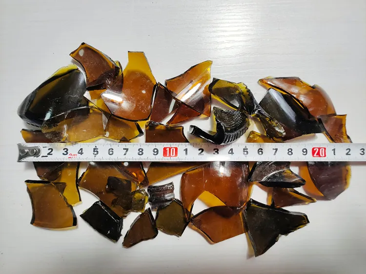 Amber Recycled Glass Cullets Brown Broken Glass for Crafts