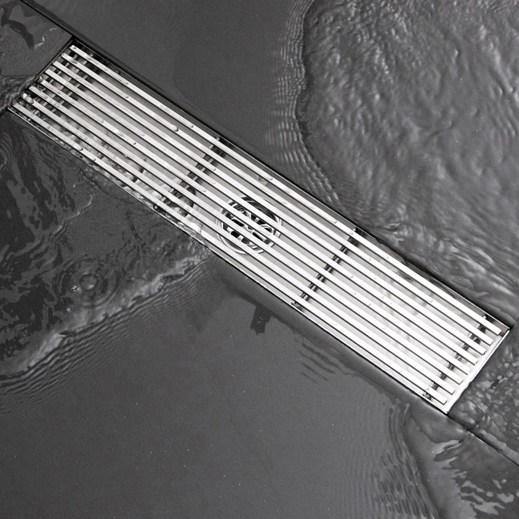 Customized Bathroom Drainer Insert Conceal Invisible Rectangle shower Anti-odor Strainer Stainless steel Floor Drain