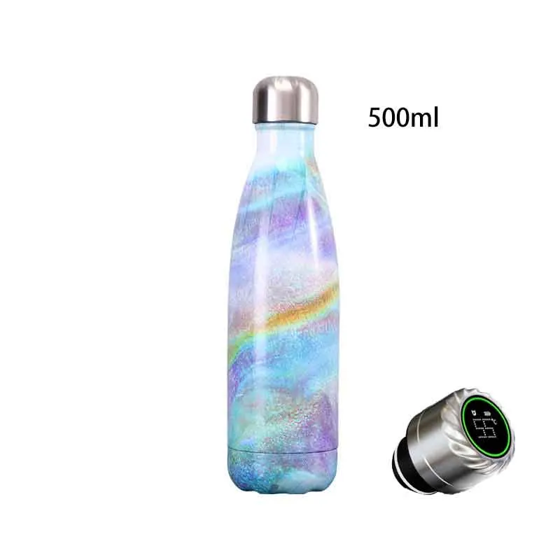 
Usb rechargeable ultraviolet disinfection Uv self-cleaning water bottle 500ML portable sports smart hot cup 