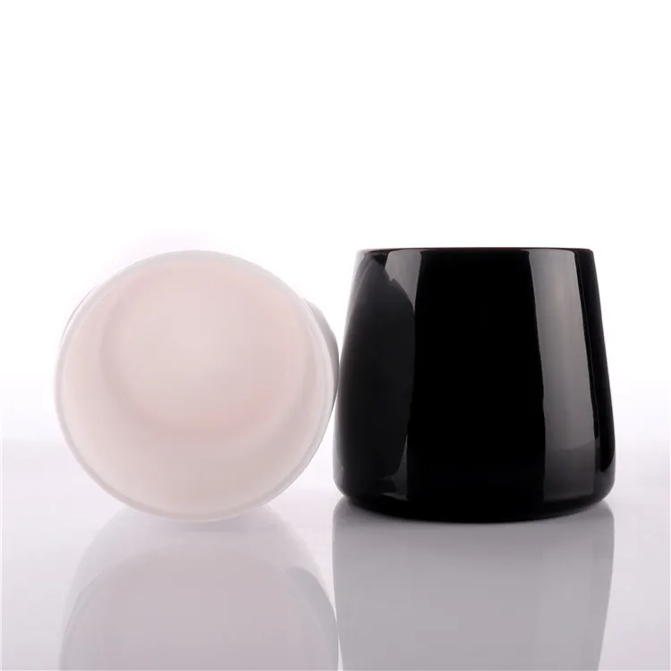BOYE Wholesale 7oz Unique Shaped Luxury White Glass Candle Jars For Candle Making
