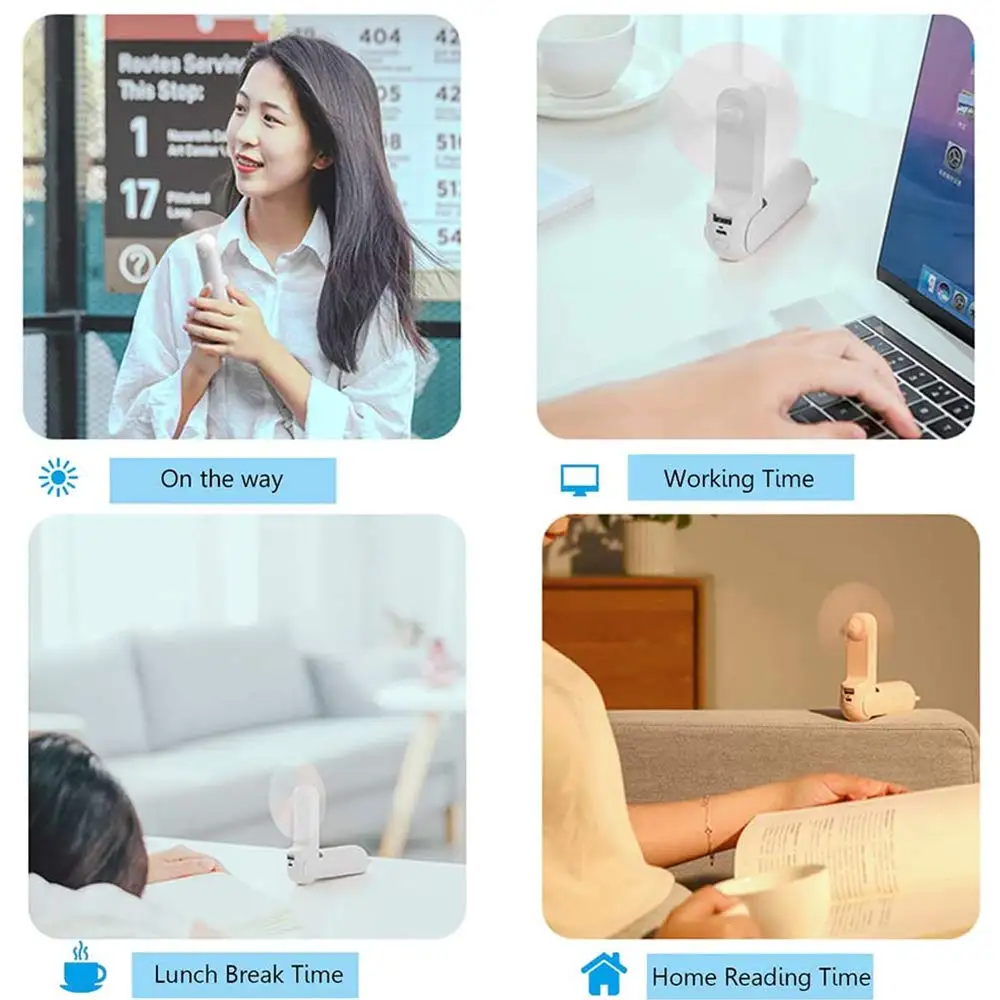 Best Price 5 in1 Handheld Portable Mini Fan Portable Mini USB Cooling Fan for Indoor and Outdoor