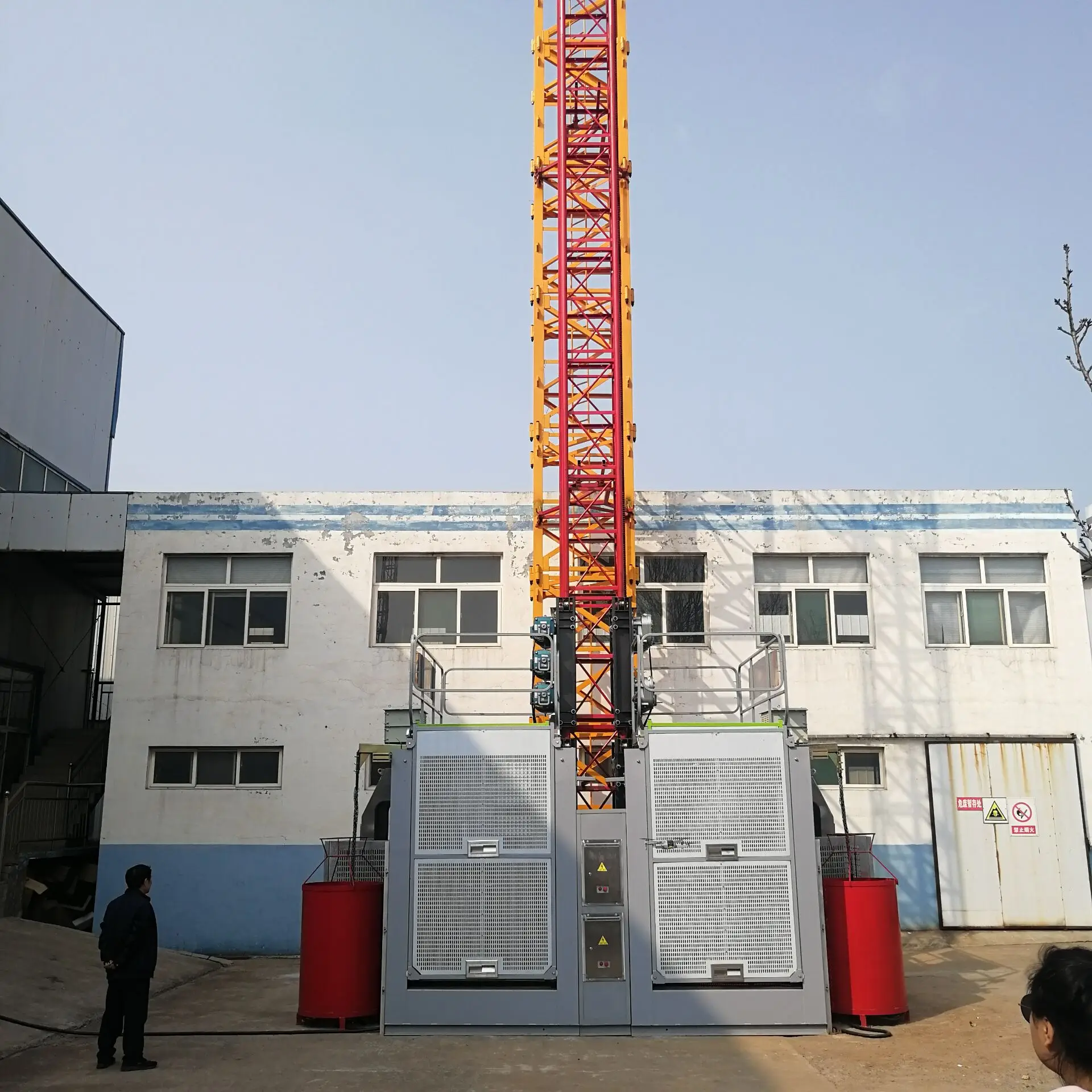 Double Cage Construction Hoist Building Elevator Lift Tools and Equipment