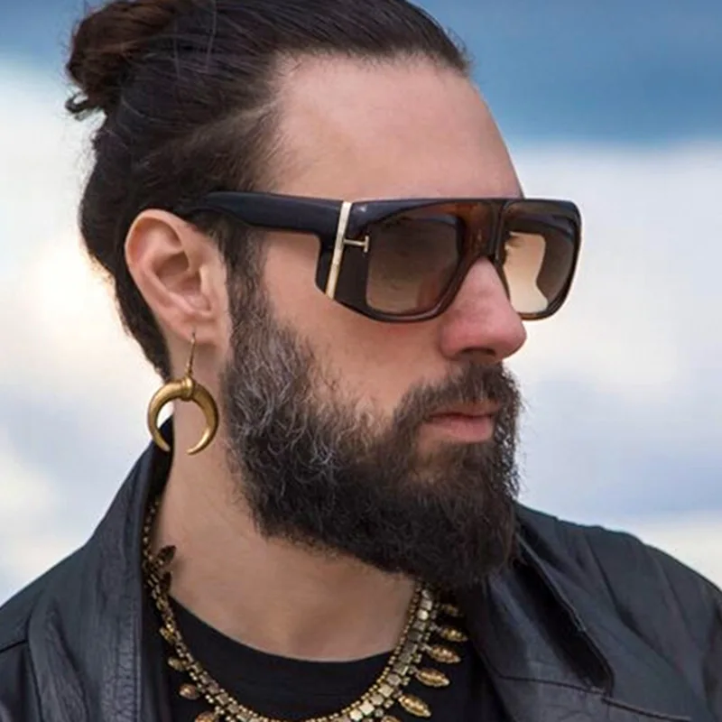 Custom Logo Rivet Big Frame Square Steampunk Fashion Punk Sunglasses Women Men 2024