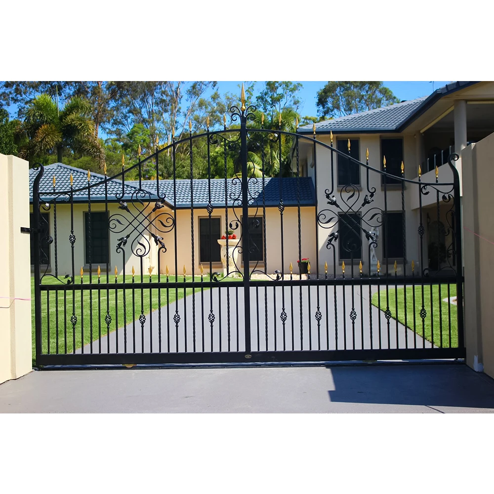 Smart Sliding Swing Iron Gates Driveway Gate Automatic Entrance Main Gates Villa Garden Doors Security Grill Design