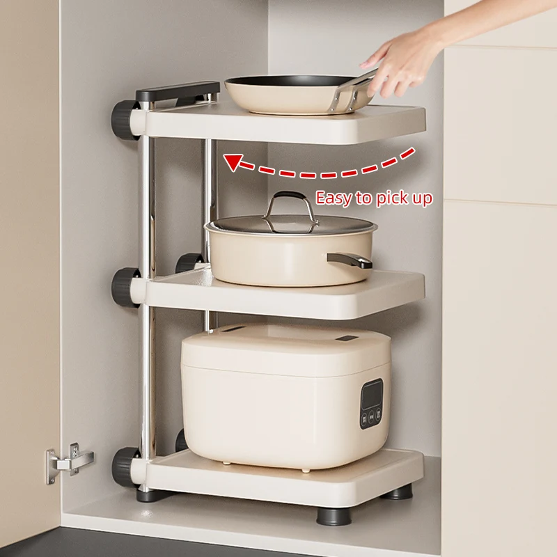 High quality hot selling multi-layer design, plastic kitchen storage rack, cutlery cabinet, cooking pot, cutlery storage rack