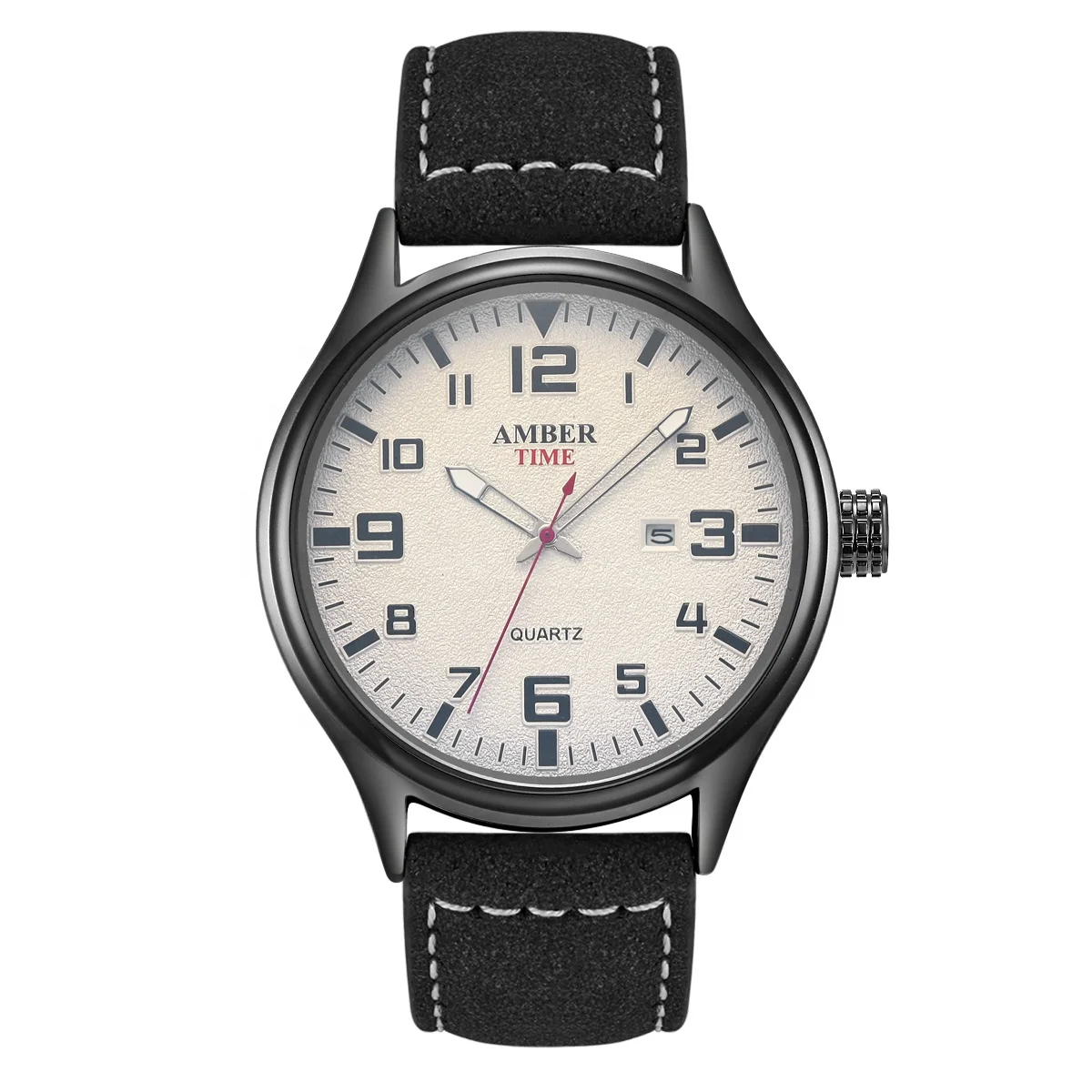 Factory Bulk Wholesale Sr626Sw Movt Genuine Leather Straps Quartz Date 24 Hour Classic Men Watches
