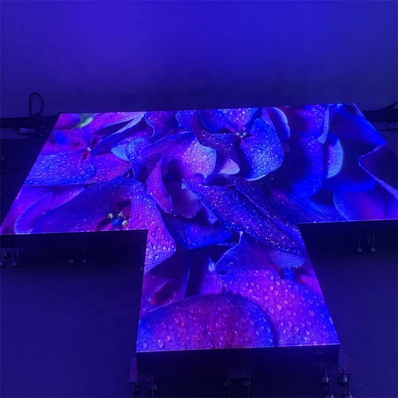 flashing build round display game wedding name 20x20 interactive floor led video dancing floor dj light