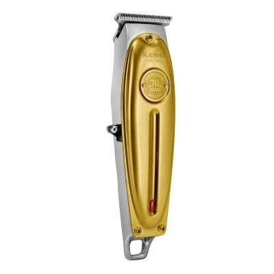 Kemei KM-1949 Профессиональная Мужская электрическая машинка для стрижки с низким уровнем шума T лезвие Парикмахерская Беспроводные Мини волос