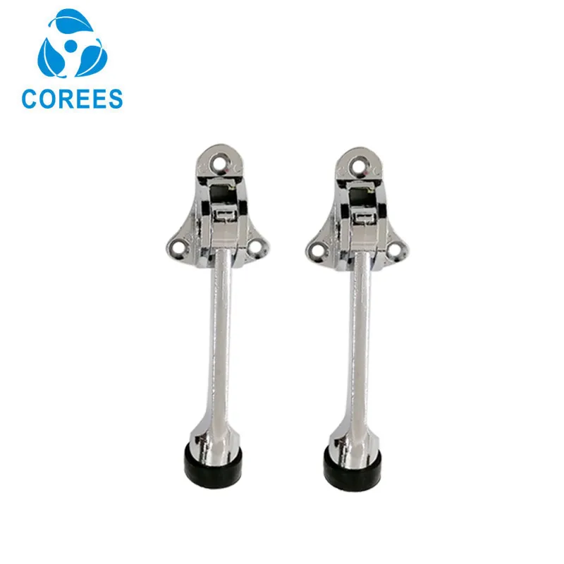 Door limiter Zinc alloy foot operating lever Door limiter non-slip rubber adjustable door retainer hardware