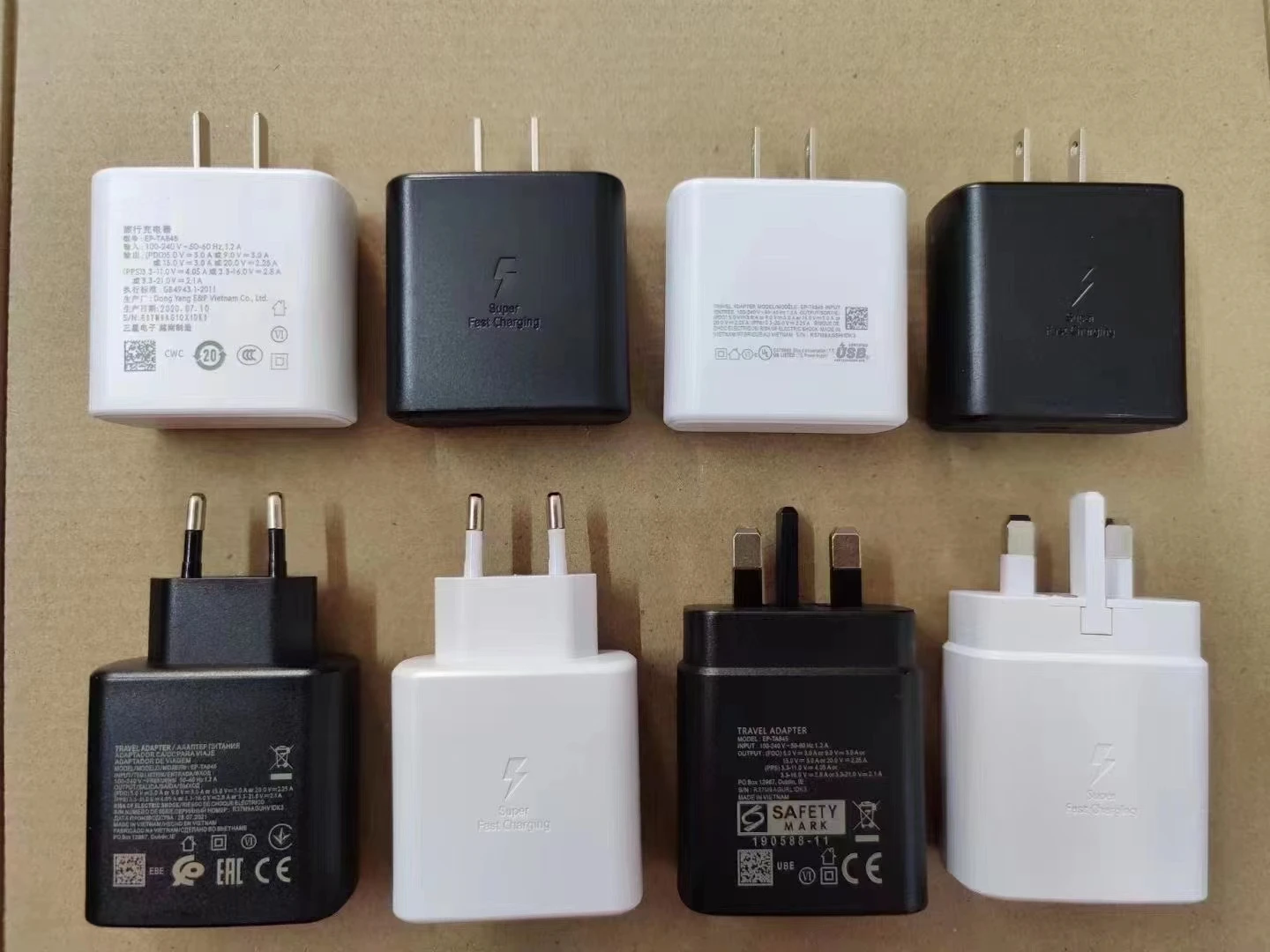 Original 45 PD USB C Travel Adapter Super Fast Charger USB Cable TA845 Set for Samsung Note20 S20