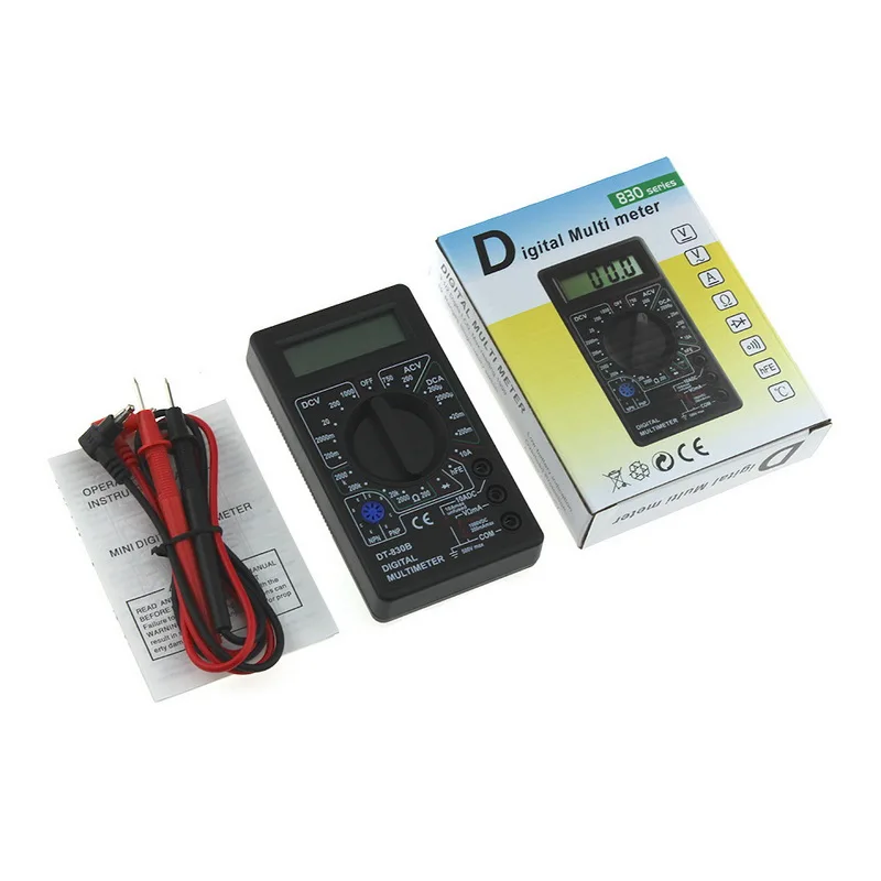 
DT830D Cheap Digital Multimeter with Buzzer Ohm Voltage Ampere Meter 
