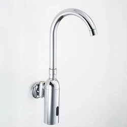 Brass Electroplate DC Medical smart wall mounted infrared touchless tap automatic sensors faucets