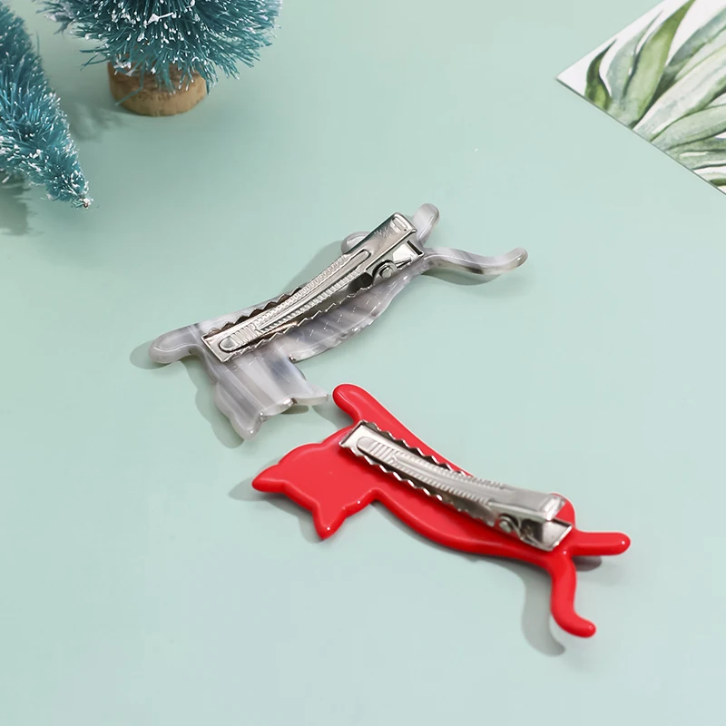 Factory custom designer cute cat hair clips accessories for little girls animals acrylic hair clips vendors hair clip pin