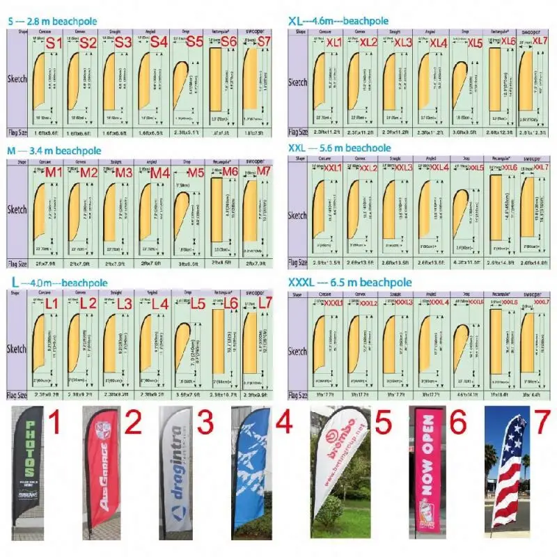 Outdoor Advertising Sail Beach Banners Advertising Wind Blade Beach Flag Direct Sale Beach Flag