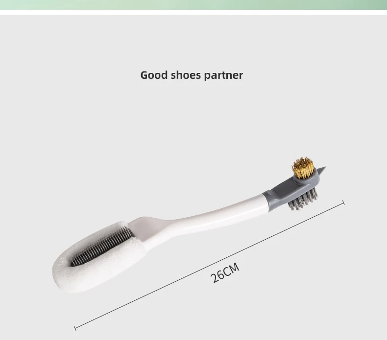 New Arrival Multifunctional Soft Bristle Plastic Shoe Brush Household Long-handle Multi-effect Brush Cleaner With Three Heads