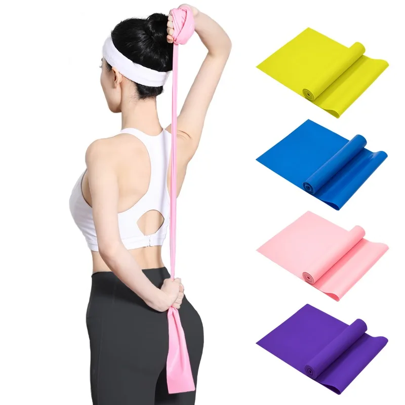 Custom Color Fitness Latex Exercise Yoga Flat TPE resistance band