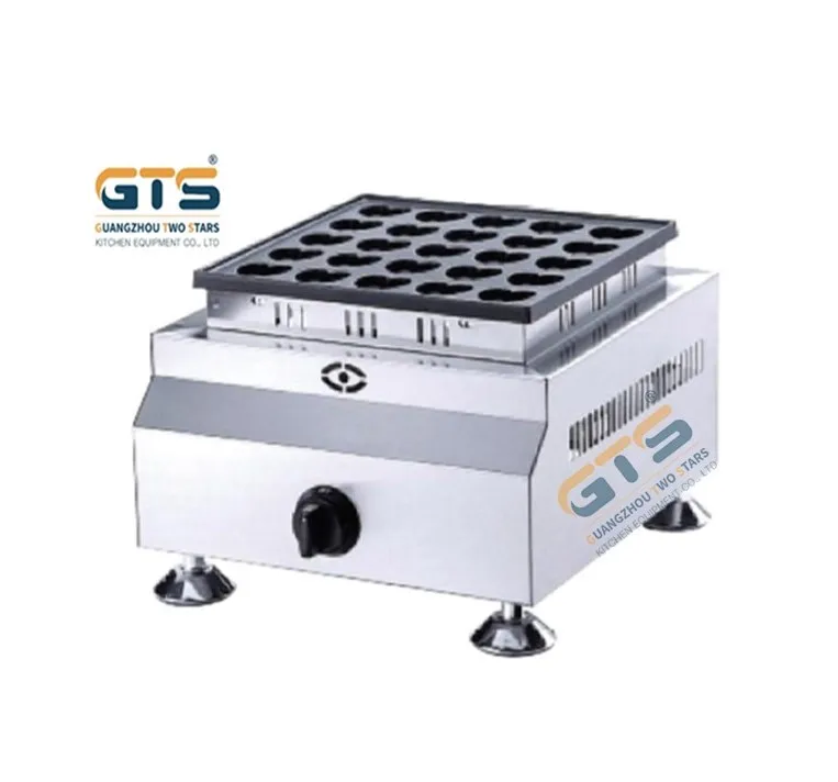 GTS CE Professional Health Gas Non Stick Crepes tefal Pancake Maker 25 holes  Auto OEM Takoyaki Maker / Electric - 50 holes