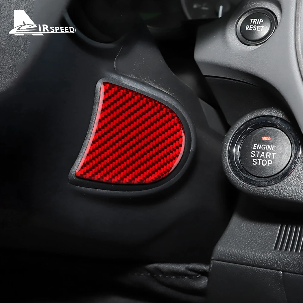 Real Soft Carbon Fiber Sticker For Subaru Crosstrek/ Impreza 2024 Car Below Steering Wheel Panel Interior Trim Accessories