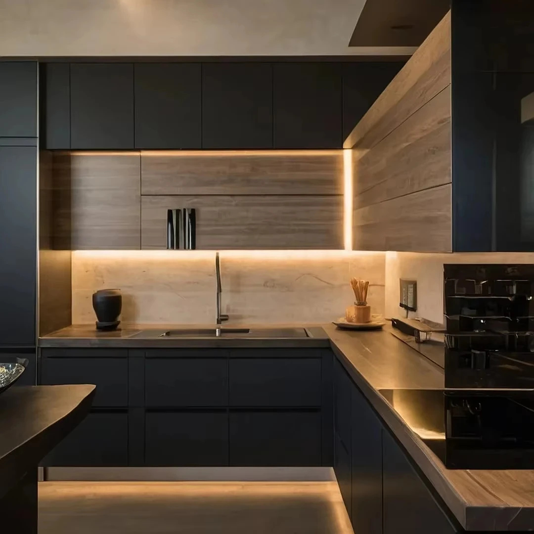 CBMmart 2024 new design customized Kitchen Cabinet factory modular set modern simple Sensational Small Kitchen