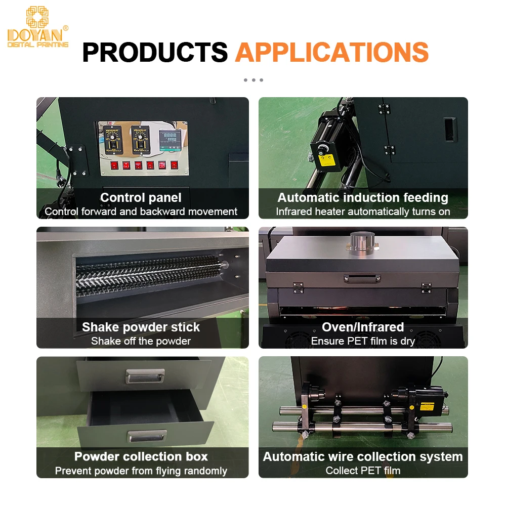 Doyan 60 см DTF порошковый шейкер и сушилка набор автоматическое встряхивание сушки теплопередачи производство заводская цена 24 дюйма