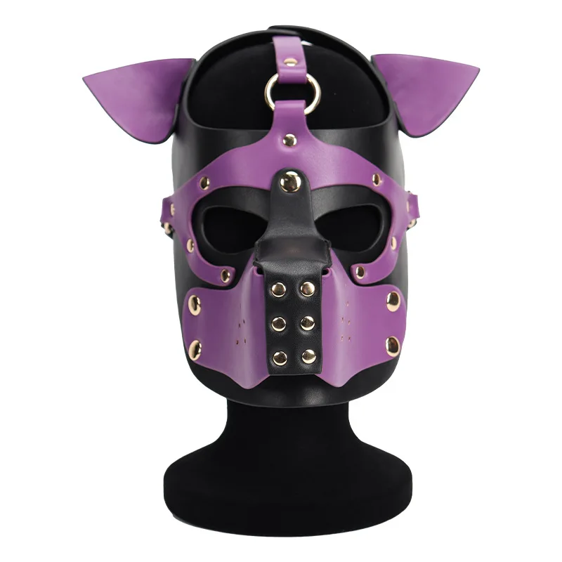 Adult Game Slave Toys cosplay Props Dog High Quality PU Leather Head Headgear fetish puppy play pup hoods fetish-mask supplier