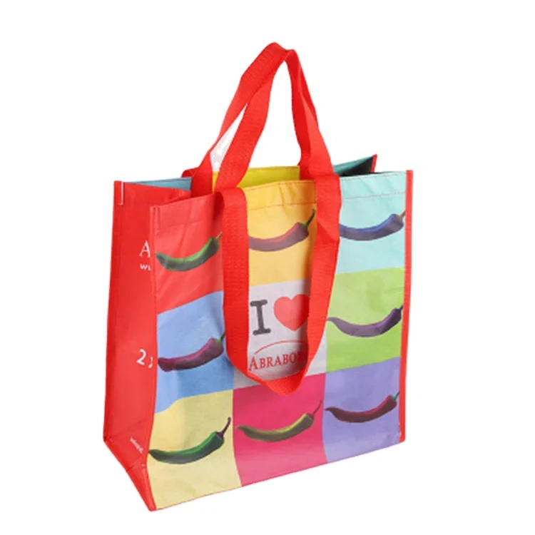 Wholesale New Design Eco Friendly Laminated Tote Rpet Reusable Bags Rpet Shopping Bag