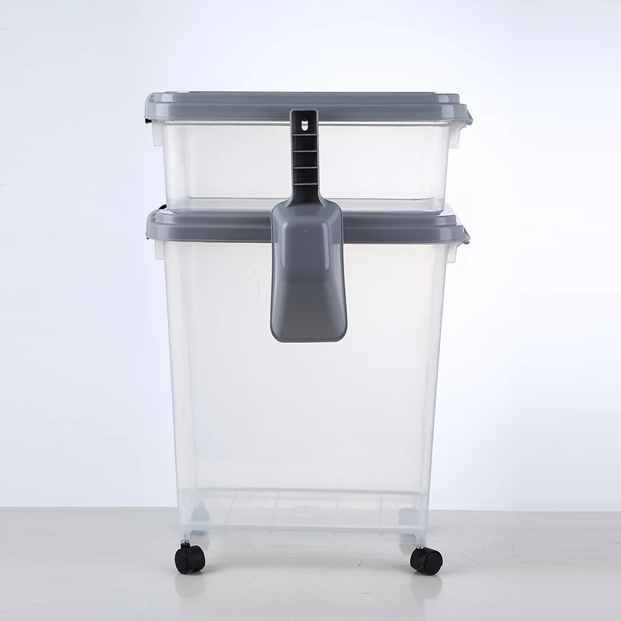 Plastic Dog Cat Food Storage Container Plastic Box Container For Dog Food Treats