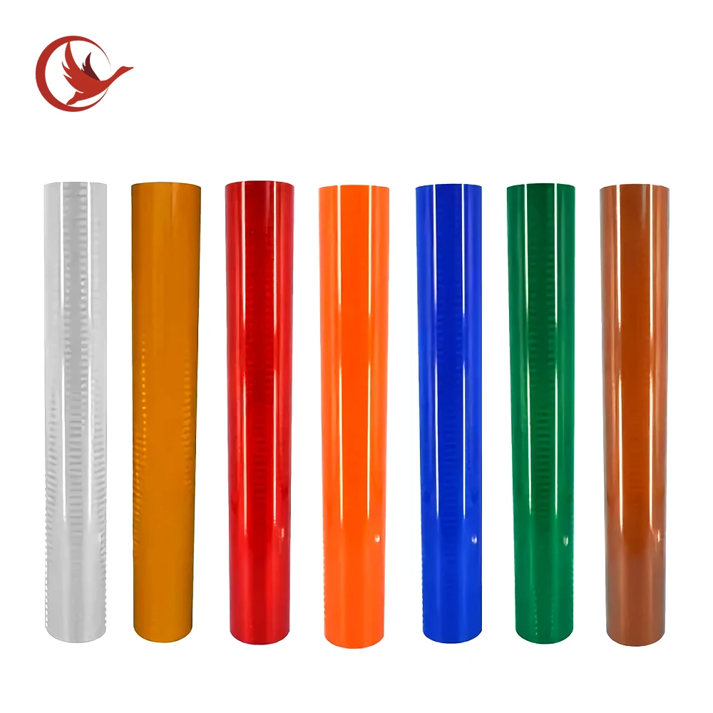 Customized engineering grade microprism reflective film, permanent EGP reflective film, traffic sign reflective vinyl