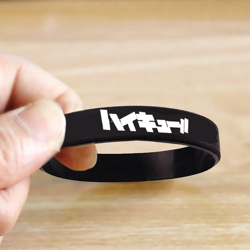 Wristband Manufacture Haikyuu Wristband Bracelet Anime Volleyball Boys Letters Silicone Bracelet