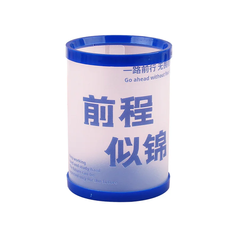 DIY Foldable Pen Holder Round Removable Plastic Pen Holder Desktop Storage Box for Office Stationery